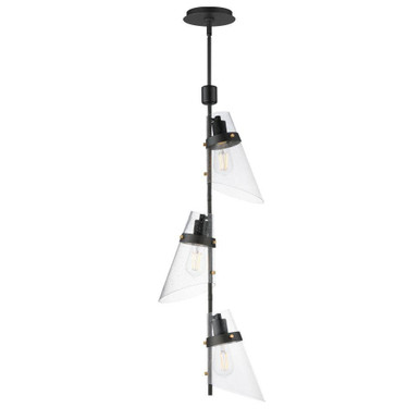 Finch 3 Light Vertical Pendant 35.25 Inch Tall and 12 Inch Wide by Maxim - 21723CDDBZAB