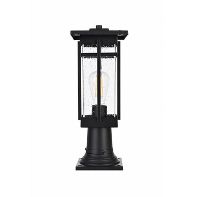 Livingston 1 Light Outdoor Post Mount 17 Inch X 6.5 Inch Wide by Elegant - OD321P17BK