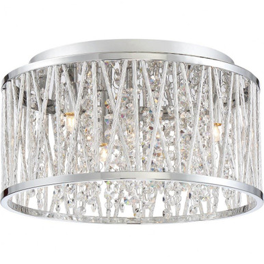 Crystal Cove 4 Light 13.5 Inch Wide Semi Flush Mount by Quoizel - PCCC1614C