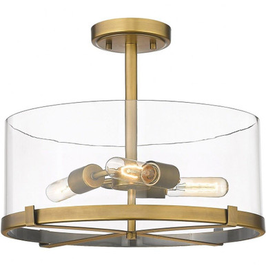Callista 3 Light 16.5 Inch Wide Semi Flush Mount by Z-Lite 3032SF-RB - 3032SF-RB