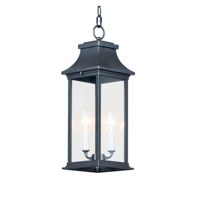 Vicksburg 2 Light Outdoor Small Pendant by Maxim - 30029CLBK