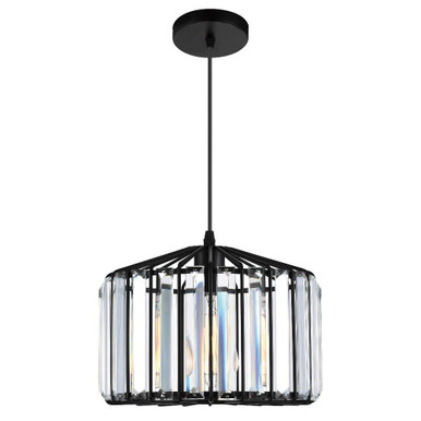Alethia 1 Light Mini Crystal Chandelier by CWI - 9942P10-1-101-C