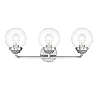 Knoll 3 Light Vanity Fixture by Designers Fountain - 95903-CH