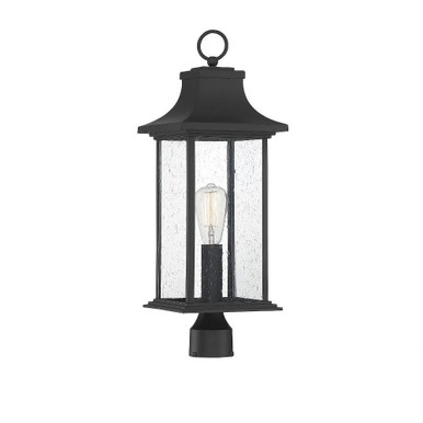 Hancock 1 Light Outdoor Post Lantern by Savoy House - 5-454-BK