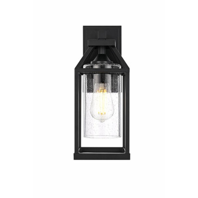 Zora 1 Light Outdoor Wall Mount 14 Inch Tall and 5.5 Inch Wide by Elegant - OD606W14BK