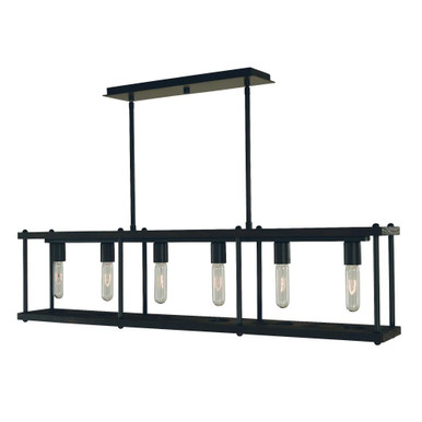 Industria 6 Light Oversized Island Chandelier by Framburg - 5536 MBLACK