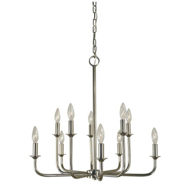 Boulevard 10 Light Medium Chandelier by Framburg - 4980 PN