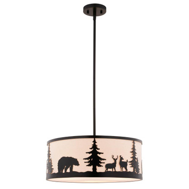 Acadia 3 Light Pendant 16.75 Inch Tall and 18 Inch Wide by Vaxcel - P0416