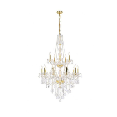 Verona 15 Light Large Chandelier by Elegant V7815G33 - V7815G33
