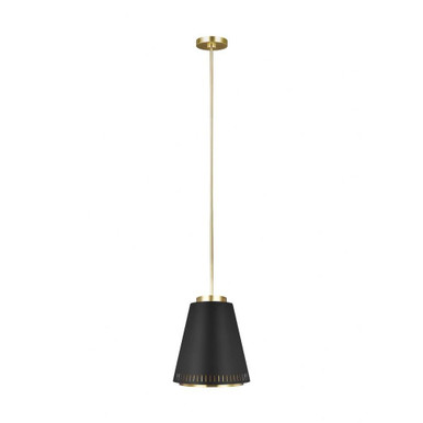 Carter 1 Light Medium Pendant by Visual Comfort Studio - ep1041mbk