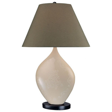1 Light Table Lamp Fabric Base and Light Green Fabric Shade by Minka Lavery - 10879-0