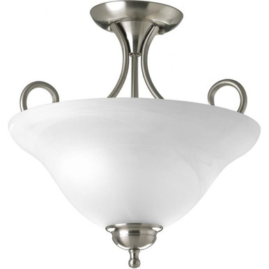 Melon 2 Light 13.63 Inch Tall Semi Flush Mount by Progress - P3460