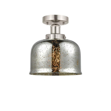 Bell 1 Light Brass 6.5 Inch Tall Semi Flush Mount by Innovations - 616-1F-G78
