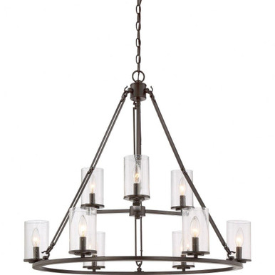 Buchanan 9 Light Large 2 Tier Foyer Chandelier by Quoizel - BCN5009WT