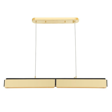 Tribeca 60W LED Linear Pendant 5 x 48.5 In by Hudson Valley - 2948-AGB/BK