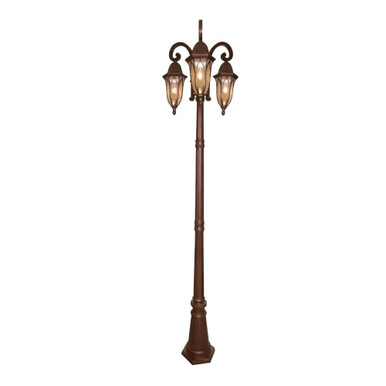 Berkshire  Three Light Outdoor Post Lantern by Designers Fountain - 20613-bac