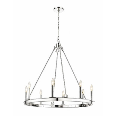 Barclay 8 Light Chandelier 32 Inches Tall and 33 Inches Wide by Z-Lite - 482R-8PN