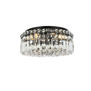 Maxime 4 Light Flush Mount 5.5 x 14 Inches by Elegant - V2030F14BK/RC
