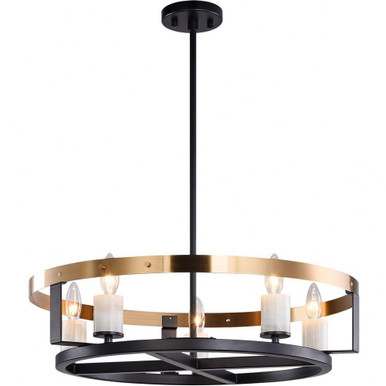 Crandle 5 Light Medium Chandelier by Matteo - C82905BKAG