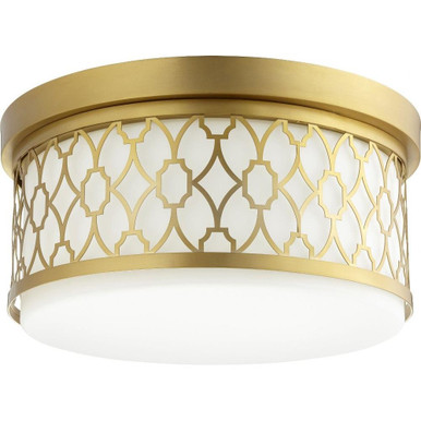 3 Light 14.25 Inch Wide Transitional Flush Mount by Quorum - 344-14-80
