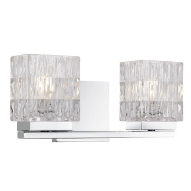 Estelle 2 Light Bath Vanity 6.25 Inch Tall and 13.75 Inch Wide by Quoizel - ESTE8613C