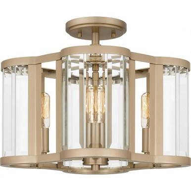 4 Light 15 Inch Wide Semi Flush Mount by Quoizel - QSF6193