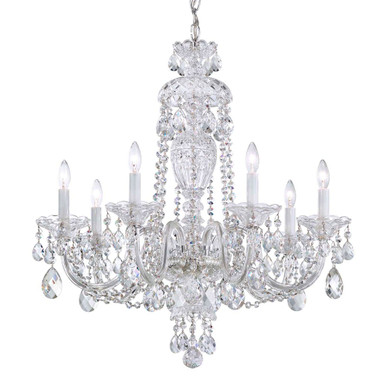 Sterling 7 Light Chandelier 26 Inch and 25 Inch Wide by Schonbek Signature - 2995