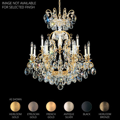 Renaissance 13 Light Chandelier 37 X 32 Inch Wide by Schonbek Signature - 3772