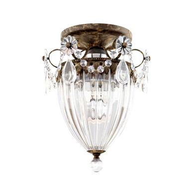 Bagatelle 1 Light Semi Flush Mount 9.5 X 8 Inch Wide by Schonbek Signature - 1239