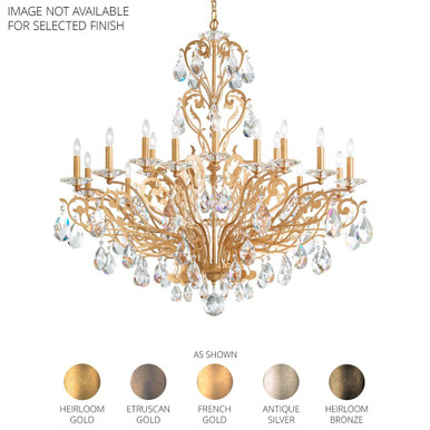 Filigrae 18 Light Chandelier 38 Inch and 39 Inch Wide by Schonbek Signature - FE7018N