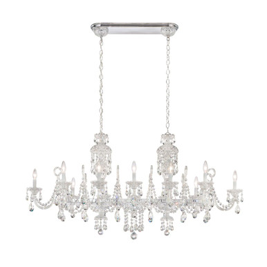 Sterling 12 Light Linear Chandelier 58 Inch Wide by Schonbek Signature - S6912