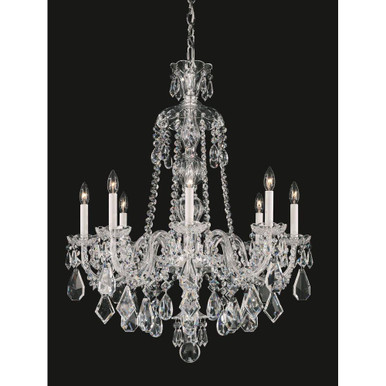 Hamilton 8 Light Chandelier 35 Inch and 28 Inch Wide by Schonbek Signature - 5737