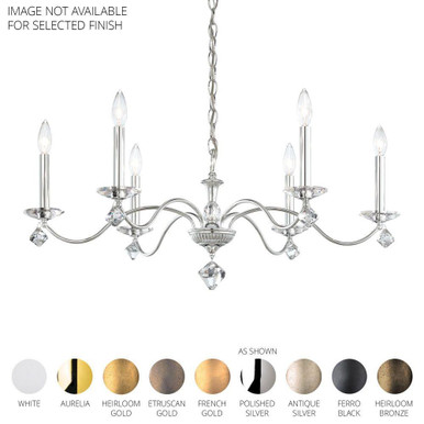Modique 6 Light Chandelier 15.5 Inch and 32 Inch Wide by Schonbek Signature - MD1006N
