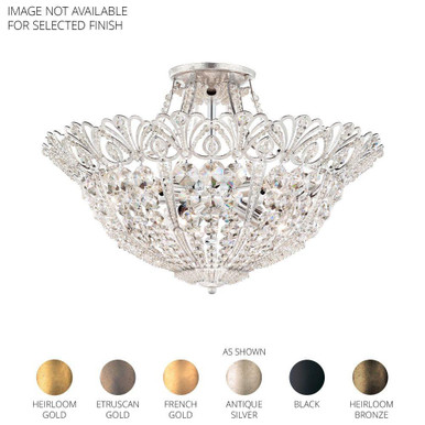 Rivendell 9 Light Semi Flush Mount 13.5X20 Inch Wide by Schonbek Signature - 9843