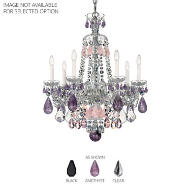Hamilton Rock Crystal 7 Light Chandelier 31 Inch Tall by Schonbek Signature - 5536