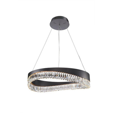 Venosa 41W 1 LED Large Round Chandelier 7 Inch and 33 Inch Wide by Kanova - KCH1101R-33