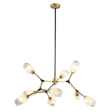 Atrani 9 Light Chandelier 25 Inch Tall and 40 Inch Wide by Kanova - KCH0107-9NB
