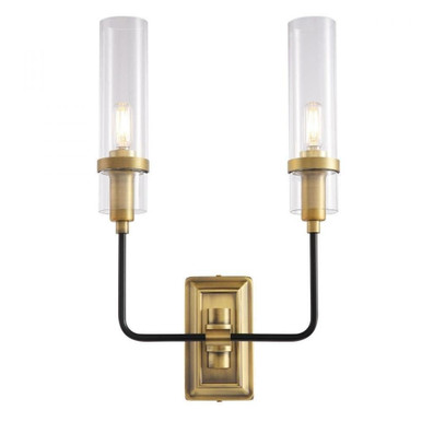 Sovana 2 Light Parallel Wall Sconce 19 Inch Tall and 12 Inch Wide by Kanova - KWS0106U-2ANB