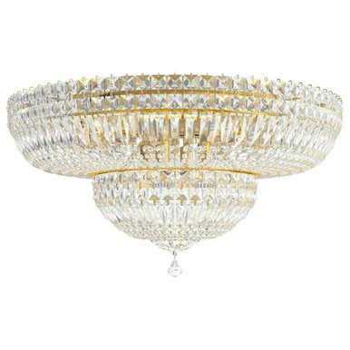 Petit Crystal Deluxe 13 Light Flush Mount 24 Inch by Schonbek Signature - 5895