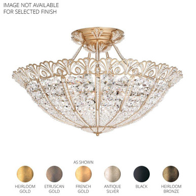 Rivendell 17 Light Semi Flush Mount 30 Inch Wide by Schonbek Signature - 9845