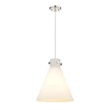 Newton Cone 1 Light Industrial Medium Pendant 14 Inch Wide by Innovations - 410-1PM-G411-14