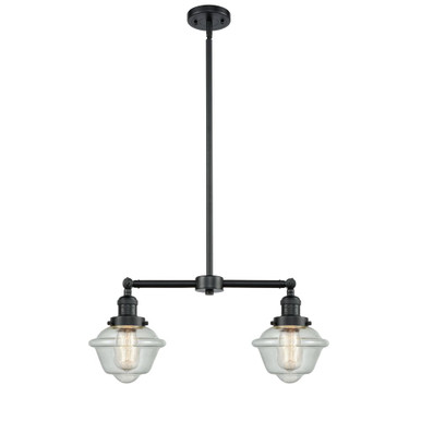Oxford 2 Light Stem Adjustable Island 10 and 24 Inch Wide by Innovations - 209-G53