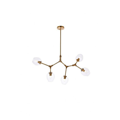 Cavoli 5 Light Large Linear Chandelier by Elegant - 1712D42