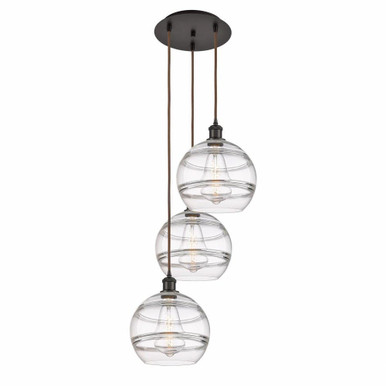 Rochester 3 Light Large Cord Hung Pendant 35.63 Inch Tall by Innovations - 113B-3P-G556-10