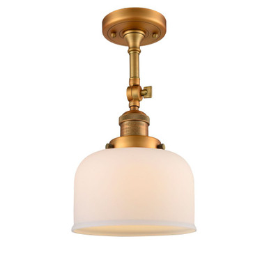 Bell 1 Light Adjustable Semi Flush Mount 14.5X7.75 Inch Wide by Innovations - 201F-G7