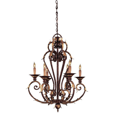 Zaragoza 6 Light Large Chandelier by Minka Metropolitan - N6235-355