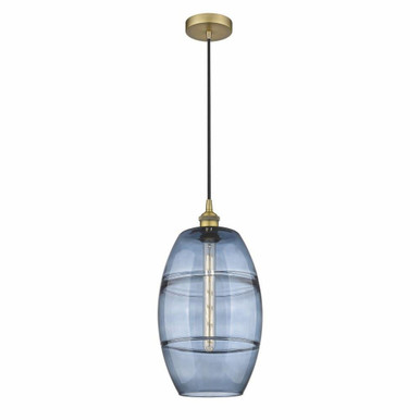 Vaz 1 Light Small Cord Hung Pendant 18.5 Inch Tall by Innovations - 616-1P-G557-10