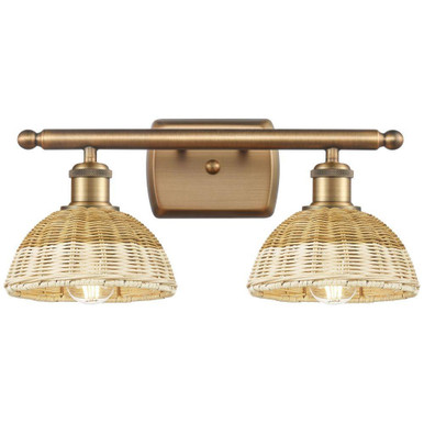 Bristol Natural II 2 Light Bath Vanity 7.75X 17.5 Inch Wide by Innovations - 516-2W-NBD2-75