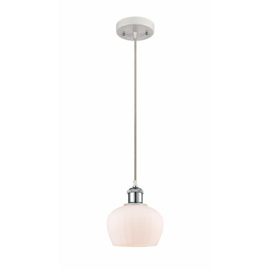 Fenton 1 Light Cord Hung Small Pendant 7.5 Inch Tall by Innovations - 516-1P-G9