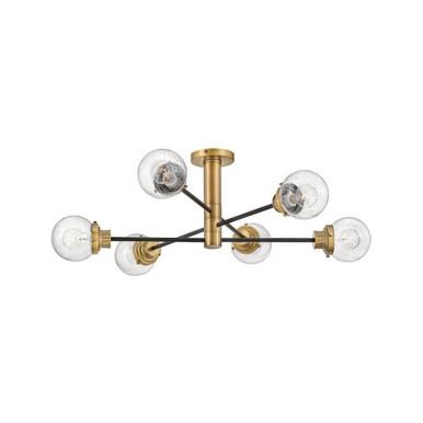 Poppy 6 Light 7.03 Inch Wide Semi Flush Mount by Hinkley - 40696BK